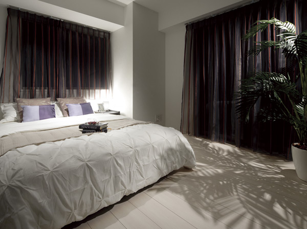 Interior.  [Bedroom (1)] Private space that flows when a luxury. The main bedroom to wrap their bare in peace. Functionality for the sake of comfort is also plus, It has realized the living space to quality to produce a private time.