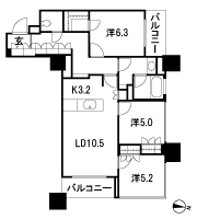 Floor: 3LDK, the area occupied: 76.5 sq m