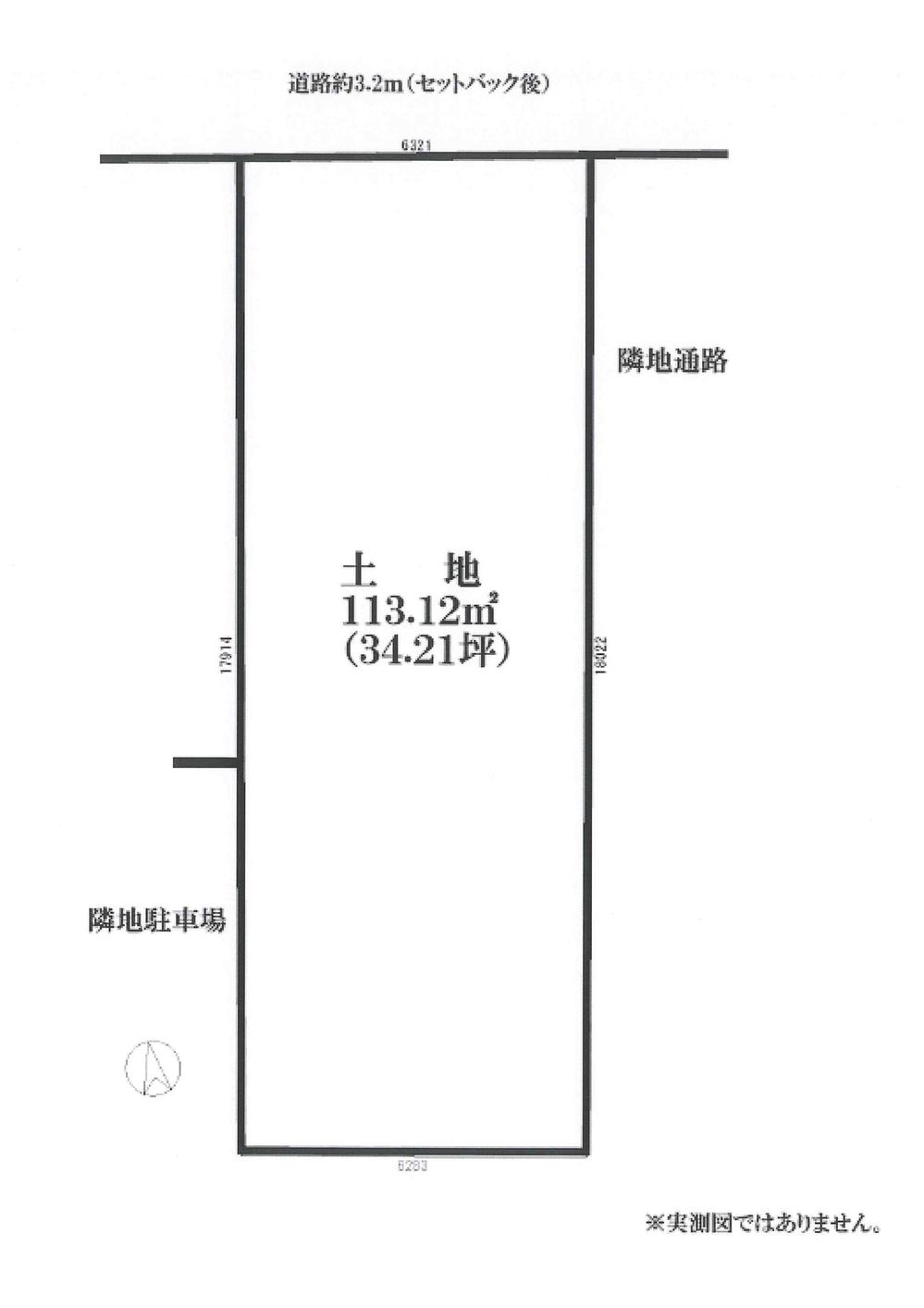 Compartment figure. Land price 33,800,000 yen, Land area 113.12 sq m