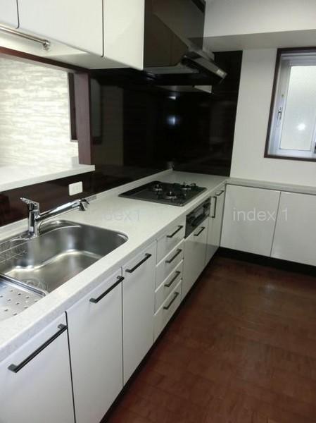 Kitchen. Dishes get on system kitchen with 3-burner stove!