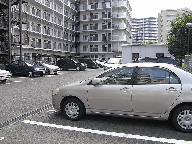 Parking lot. Because the plane parking, You can park your car in your favorite direction.