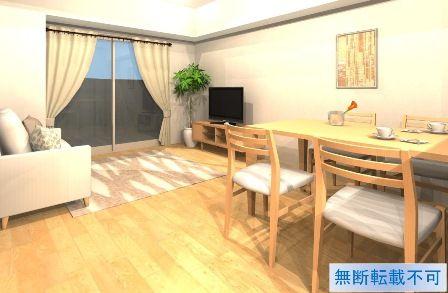 Living. 9 floor ・ South-facing per per yang ・ View is good. About 12.1 Pledge of loose LDK. Heisei 24 fiscal year large-scale repair work Performed. 3D image ~ The field situation, There is the case that specifications may be changed.