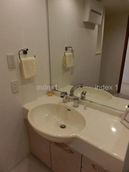 Wash basin, toilet. Vanity of convenient-to-use shower faucet ☆