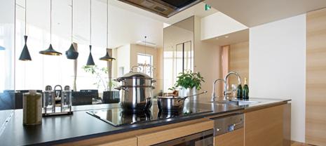 Kitchen. Premium dwelling unit of kitchen nestled in the image of a beautiful interior. (The photographs are of the same specification, Will be in another room)