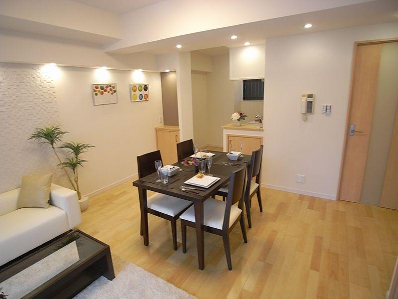 Living. Whole of introspection photo of living, Bright and pleasant room.