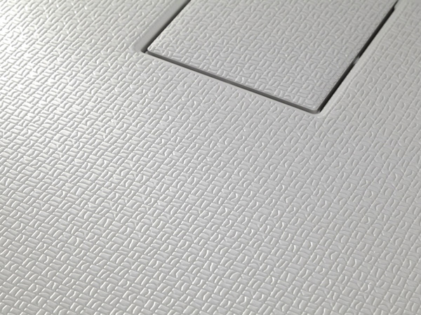 Bathing-wash room.  [Karari floor] By engraved pattern on the floor, Smooth drainage. Drying is accelerated, Care is also easy.