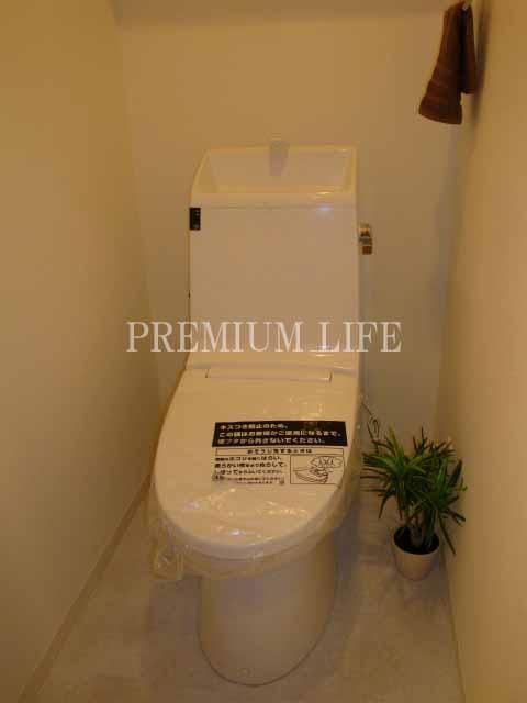 Toilet. Toilet of the new exchange with washlet.