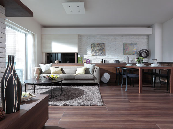Room and equipment. Full of light and airy living sunshine plug ・ Living space dining is at the heart of the house to nurture the family of communication.  ※ In the apartment gallery, living ・ Dining facilities can be confirmed. (The room is different from the one of this sale)