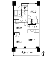 Floor: 3LDK, occupied area: 71.55 sq m, Price: 44,980,000 yen, now on sale