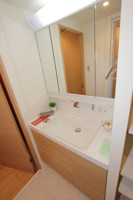 Wash basin, toilet. Washbasin with shower