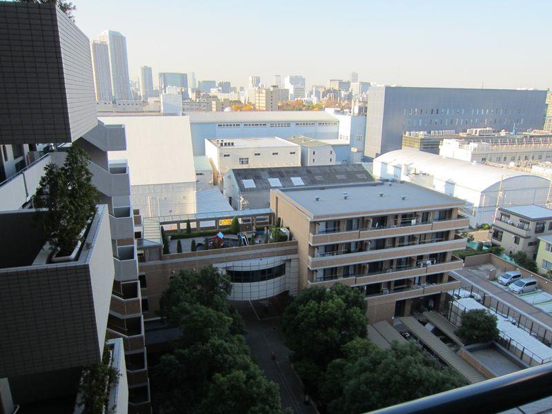 Balcony. Overlooking the courtyard from the 10th floor.