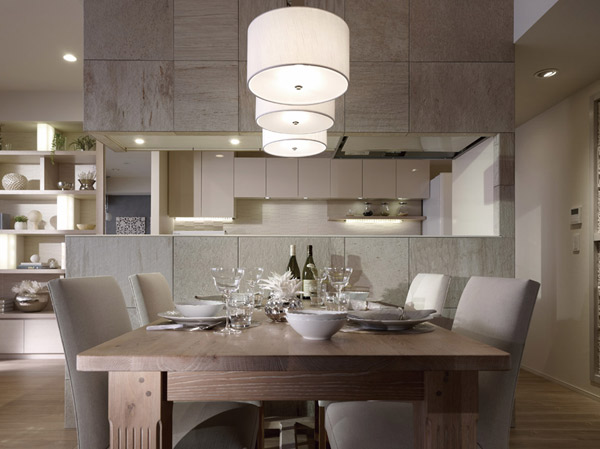 Living.  [SE-70J type / 2LDK+WIC+SIC ・ 70.63 sq m  Dining]  ※ Listed above photos model room (SE-70J type) . In fact a somewhat different in that has been subjected to some CG processing. Also, Some optional specifications (paid ・ Including the application deadline Yes).