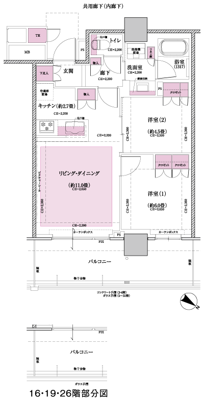 Floor: 2LDK, occupied area: 55.38 sq m, Price: TBD