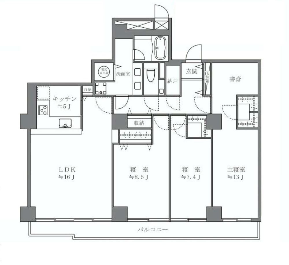 Floor plan. 3LDK, Price 49,900,000 yen, Footprint 115.56 sq m , Balcony area 14.2 sq m