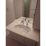 Washroom. Wide independent wash basin