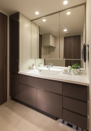 Bathing-wash room.  [Powder Room] (Model Room D type)