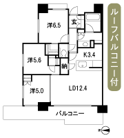 Floor: 3LDK, occupied area: 71.93 sq m