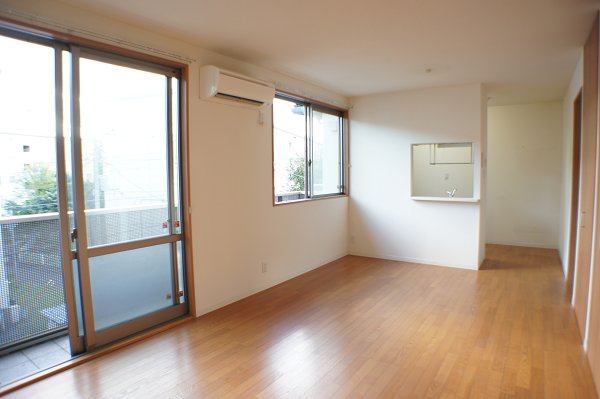 Living and room. Bright living room with two-sided lighting