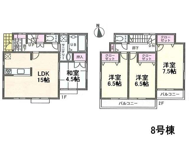 Floor plan. 39,800,000 yen, 4LDK, Land area 158.64 sq m , Building area 94.8 sq m
