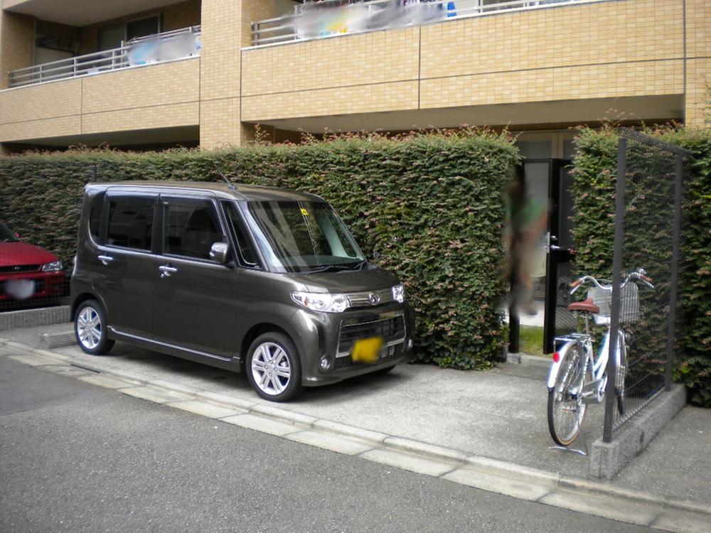 Parking lot. Private car park