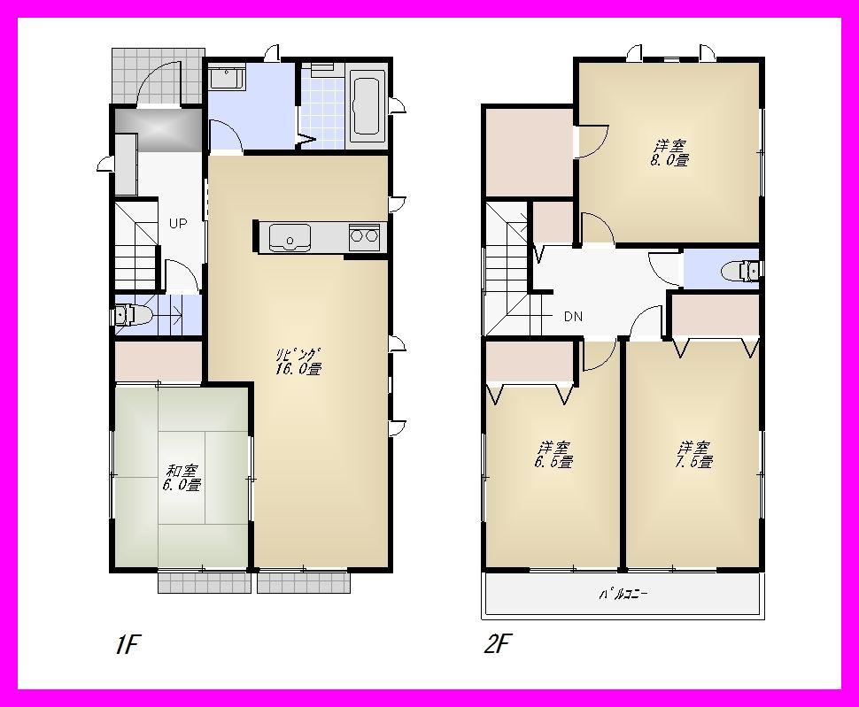 Floor plan. 57,800,000 yen, 4LDK, Land area 115.51 sq m , Building area 105.98 sq m floor plan