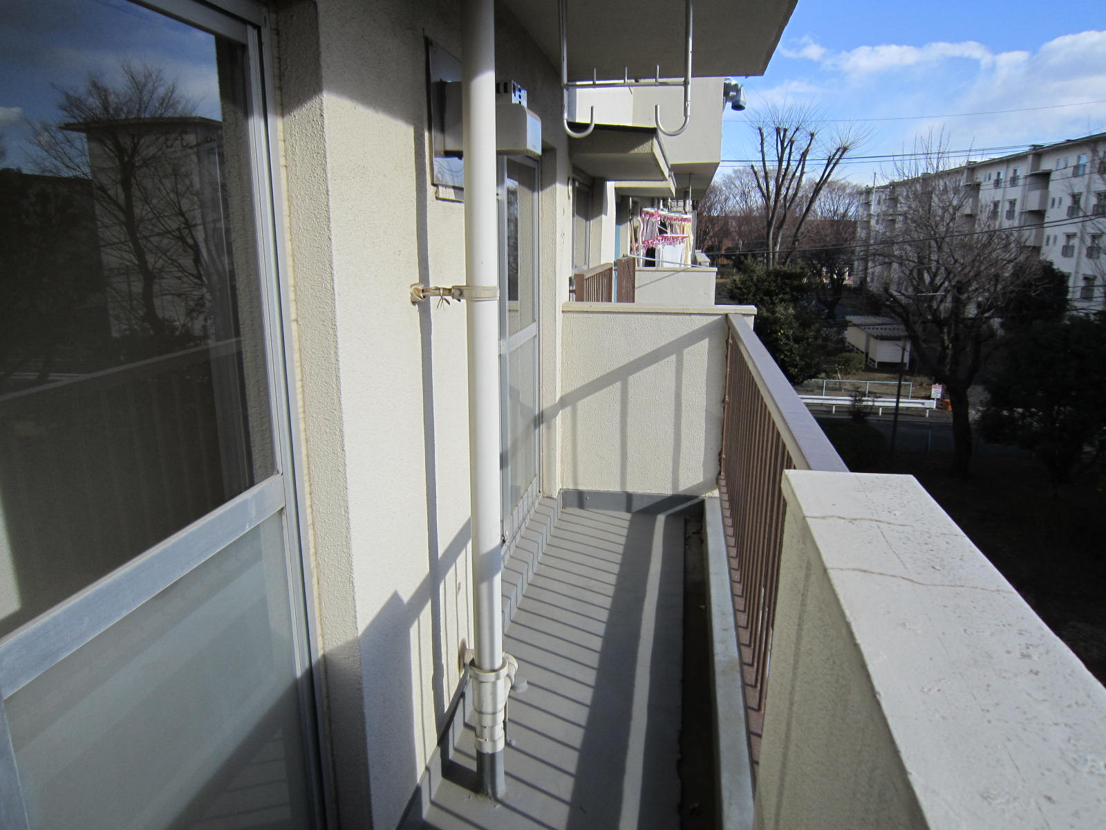 Balcony. South-facing bright balcony