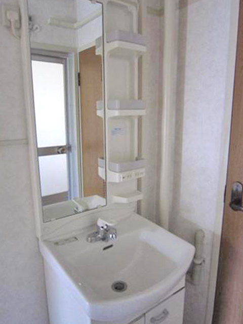 Washroom. Vanity warm water also leave