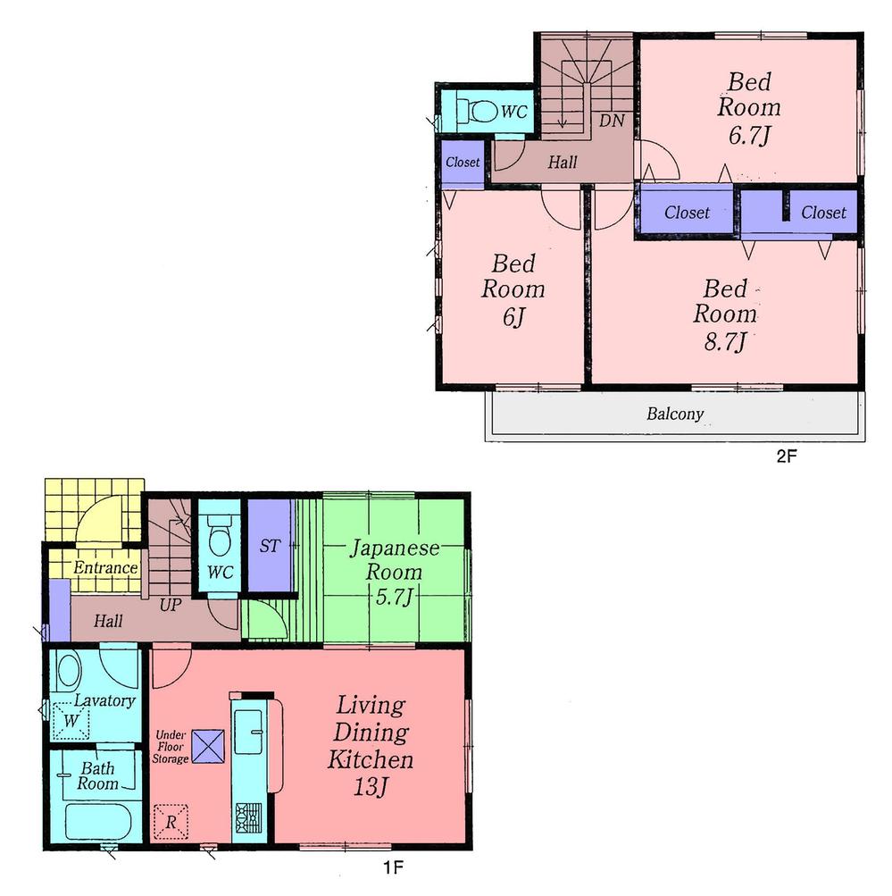 Floor plan. 31,800,000 yen, 4LDK, Land area 124.28 sq m , Building area 92.33 sq m
