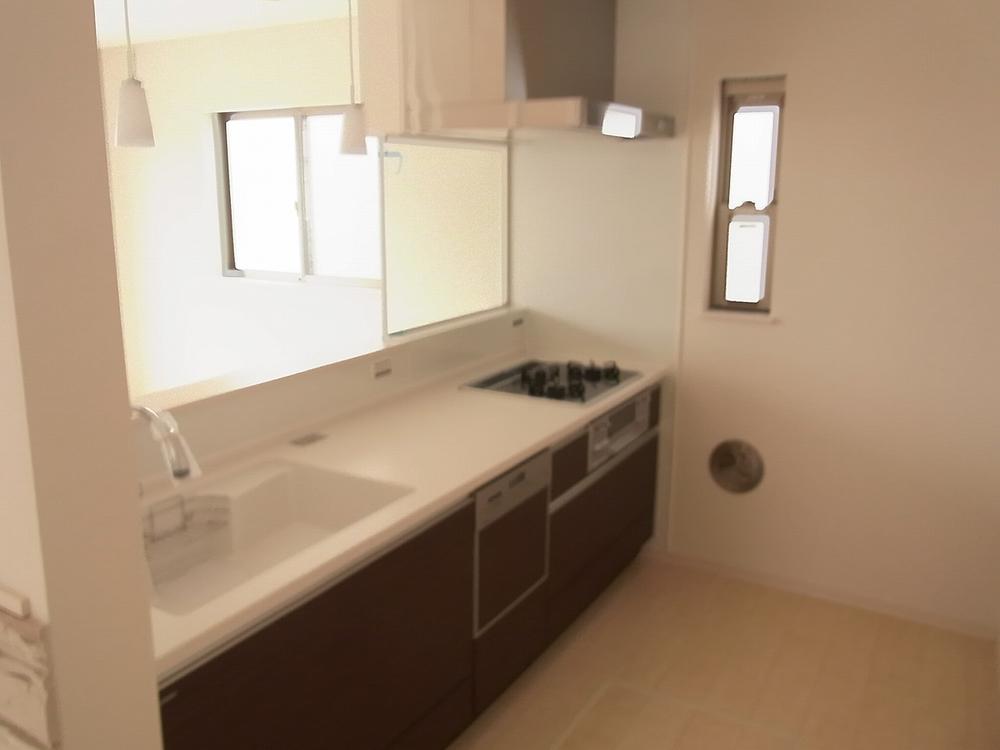 Kitchen. System kitchen with dishwasher.