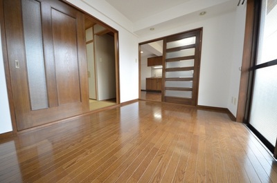 Living and room. Comfortable life in bright flooring
