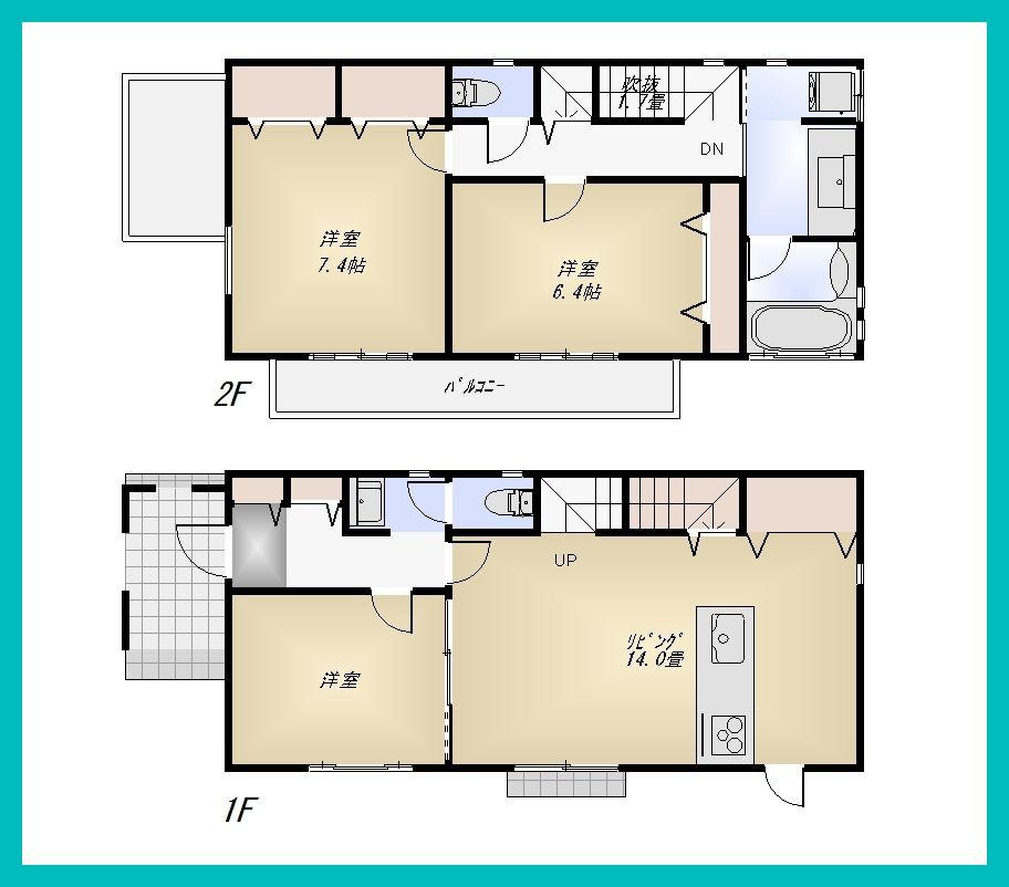 Floor plan. (12 Building), Price 49,800,000 yen, 3LDK, Land area 110.94 sq m , Building area 88.72 sq m