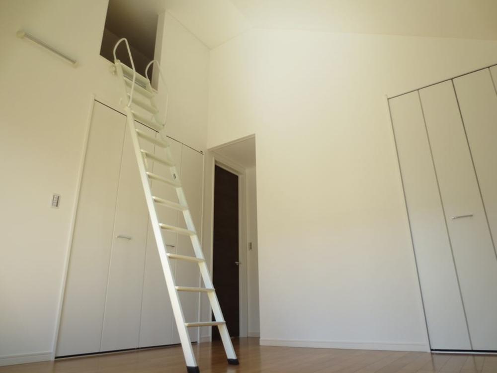 Non-living room. Gradient ceiling + loft