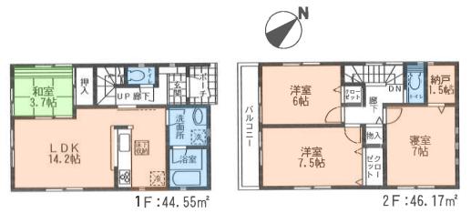 Floor plan. (1), Price 26,800,000 yen, 4LDK, Land area 159.09 sq m , Building area 90.72 sq m