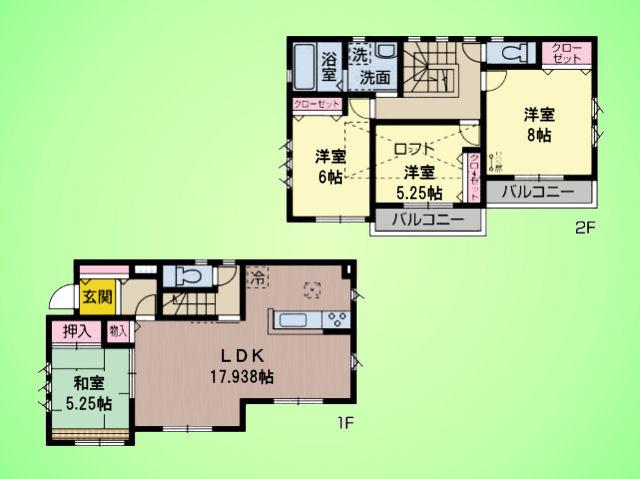 Floor plan. 31,800,000 yen, 4LDK, Land area 132.23 sq m , Building area 103.5 sq m