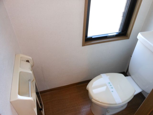 Toilet. It comes with storage shelves