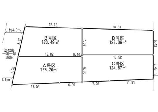 Compartment figure. Land price 29 million yen, Land area 125.26 sq m compartment view