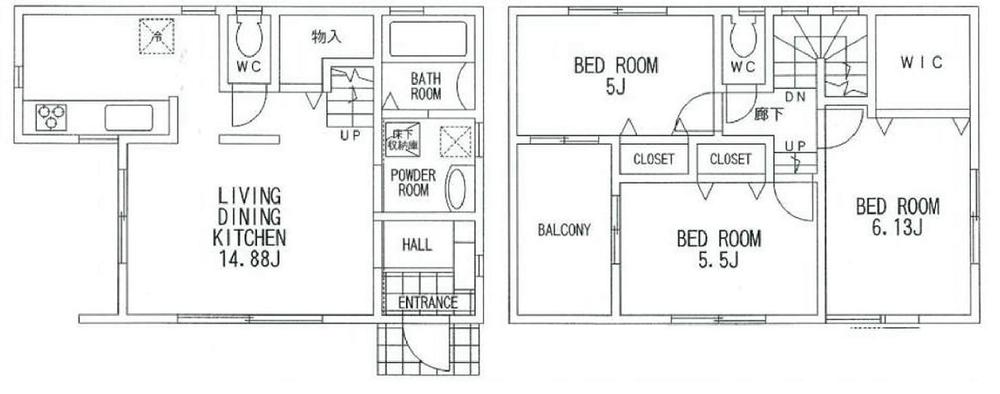 Floor plan. Price 35,800,000 yen, 3LDK, Land area 99.72 sq m , Building area 77.84 sq m