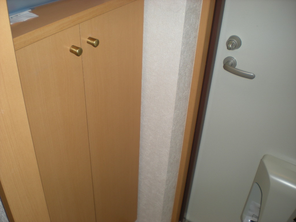 Entrance. Shoe boxes