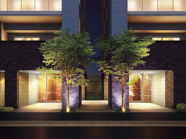 Buildings and facilities. Entrance Rendering