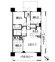 Floor: 3LDK + WIC, the occupied area: 70 sq m