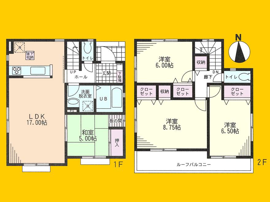 Floor plan. 33,800,000 yen, 4LDK, Land area 130.7 sq m , Building area 99.78 sq m