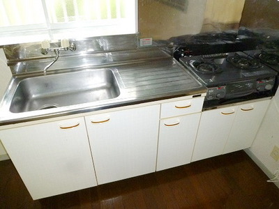 Kitchen. Gas stove is installed possible type of room