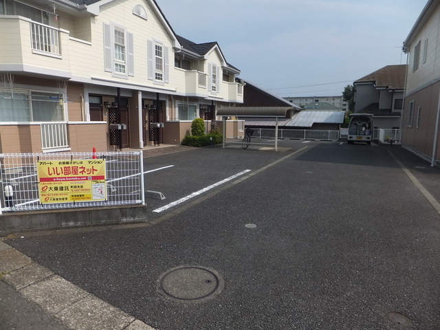 Parking lot. Parking is wide