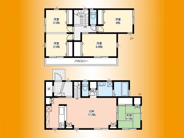 Floor plan. 35,800,000 yen, 5LDK, Land area 248.14 sq m , Building area 106.81 sq m