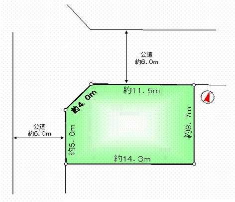 Compartment figure. North-west corner lot.