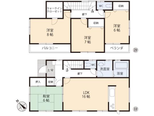Floor plan. 36,800,000 yen, 4LDK, Land area 307.27 sq m , Building area 105.99 sq m floor plan