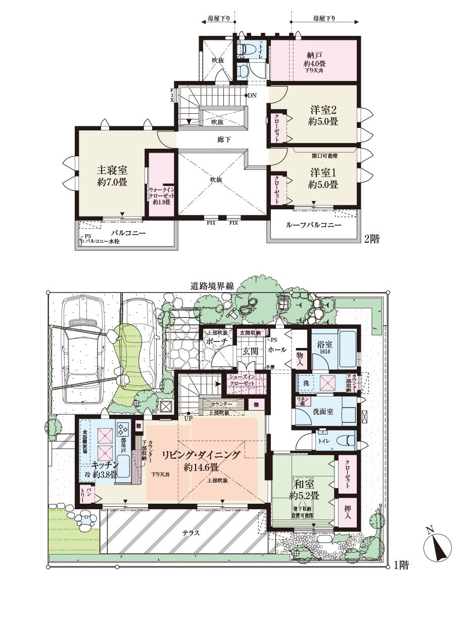Floor plan. (132 Building), Price TBD , 4LDK+S, Land area 151.7 sq m , Building area 118.93 sq m