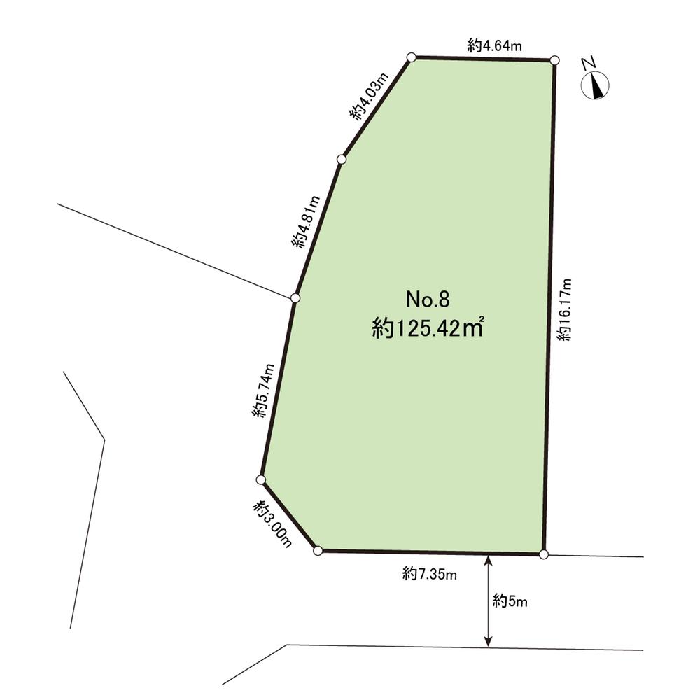 Compartment figure. Land price 21.3 million yen, Land area 125.42 sq m No8