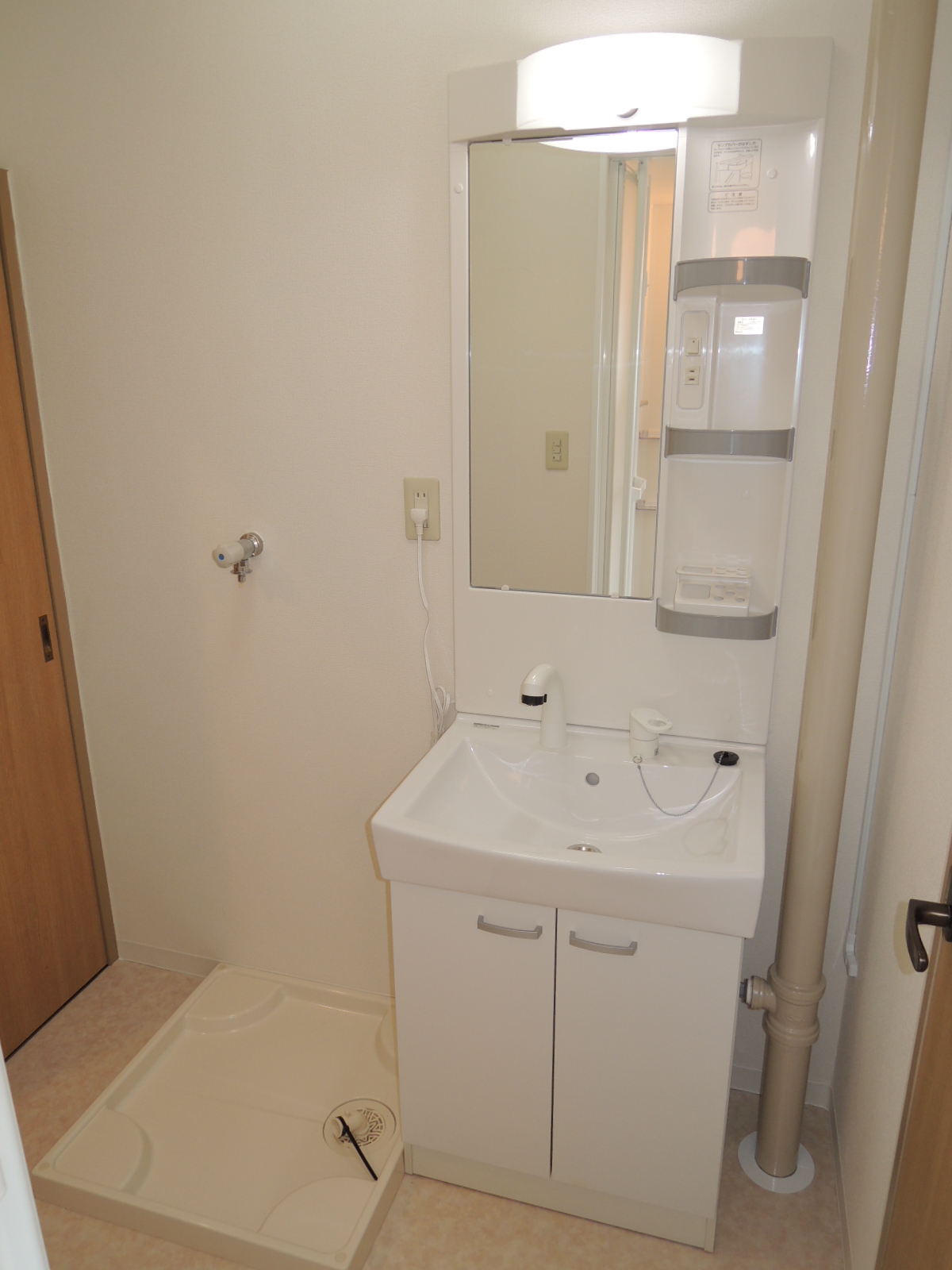 Washroom. Vanity shower