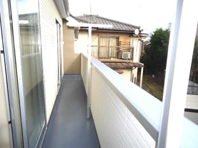 Balcony. Balcony with a clothesline